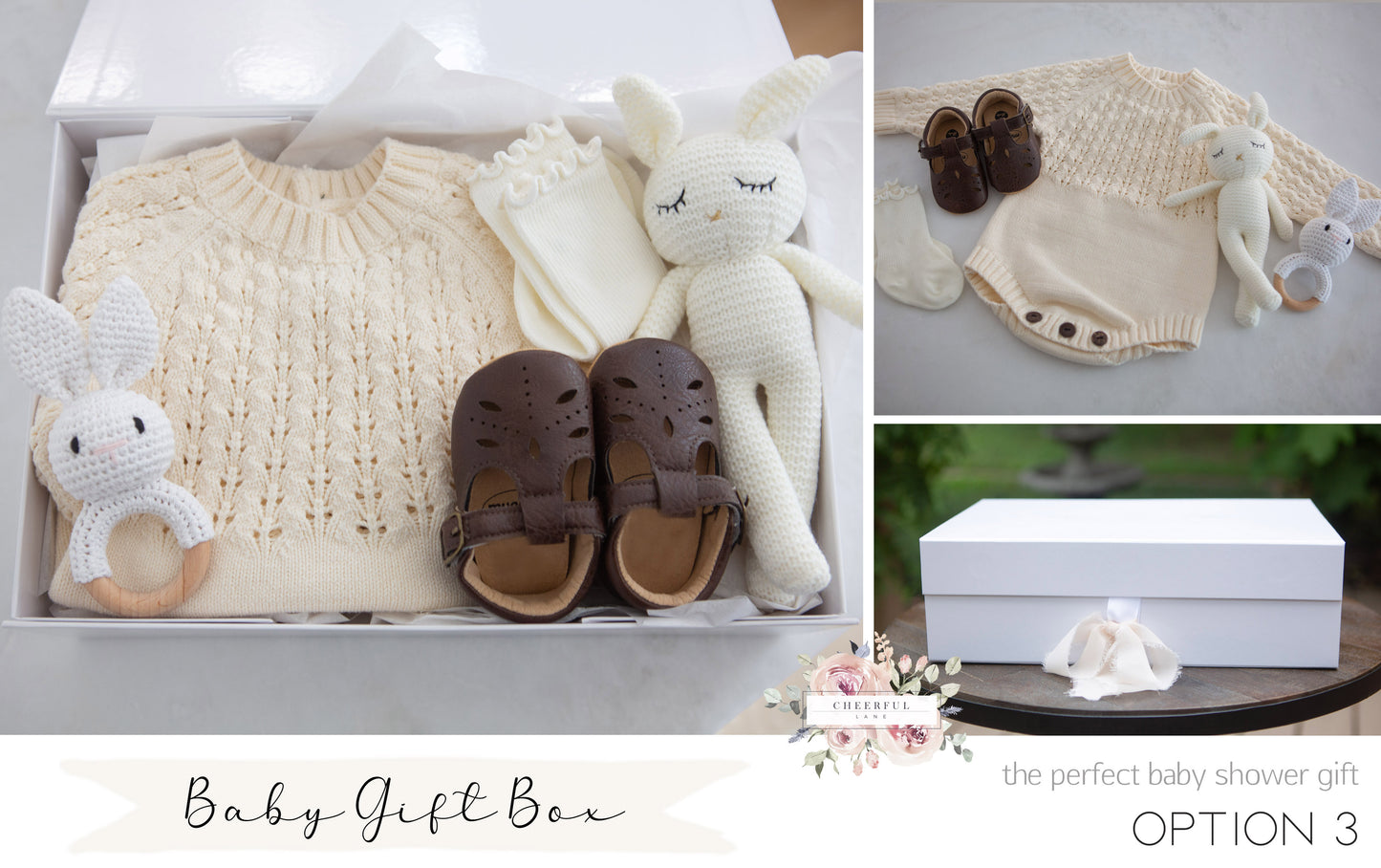 Perfect Baby Girl Gift Box Set with personalized gift tag