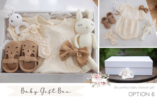 New Baby Gift with personalized gift tag