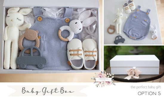 Baby Shower Gift Set with personalized gift tag - Cheerful Lane