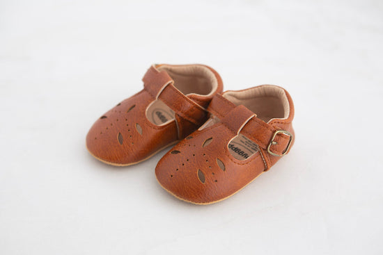 Adorable Baby Girl Shoes - Chestnut, Dark Brown or Beige - Cheerful Lane