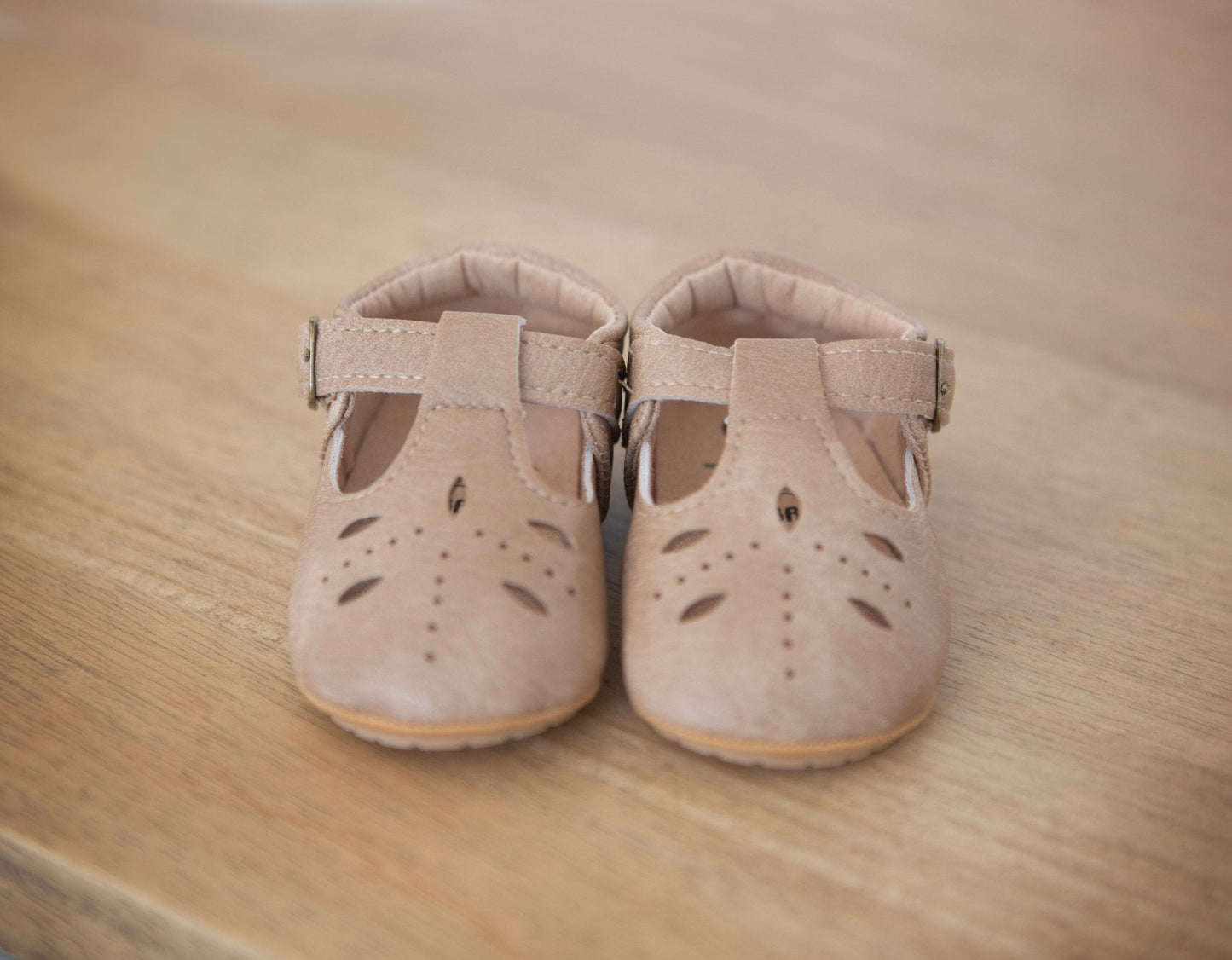 Adorable Baby Girl Shoes - Chestnut, Dark Brown or Beige - Cheerful Lane