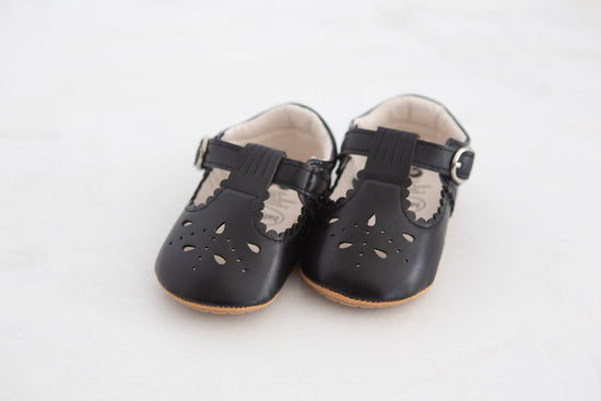 Adorable Mary Jane Baby Shoes - Cream, Sand or Black - Cheerful Lane