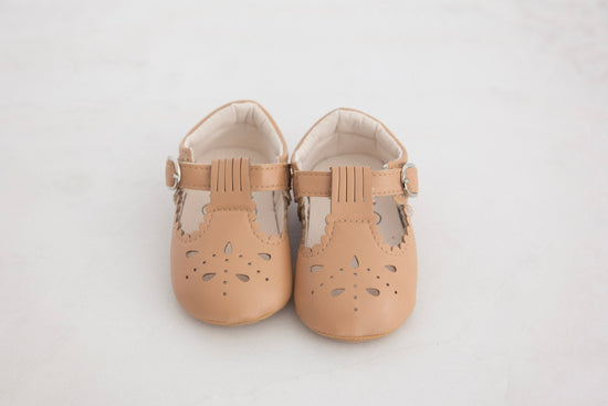 Adorable Mary Jane Baby Shoes - Cream, Sand or Black - Cheerful Lane