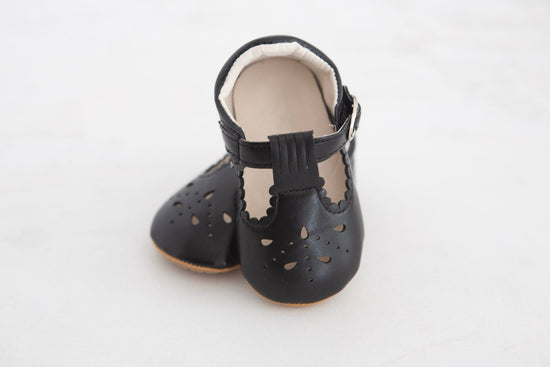 Adorable Mary Jane Baby Shoes - Cream, Sand or Black - Cheerful Lane