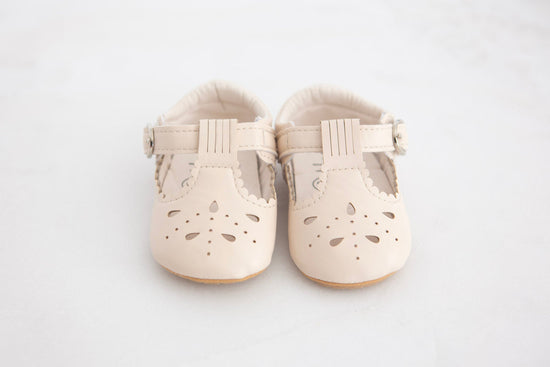 Adorable Mary Jane Baby Shoes - Cream, Sand or Black - Cheerful Lane