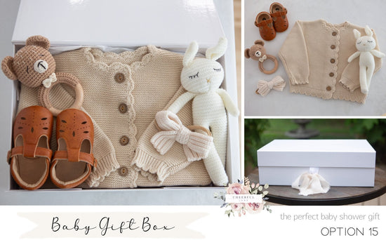 Baby Gift Box for Baby Girl - includes personalized gift tag - Cheerful Lane
