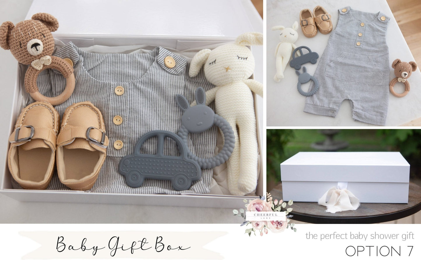Load image into Gallery viewer, Baby Gift Box with personalized gift tag - Cheerful Lane
