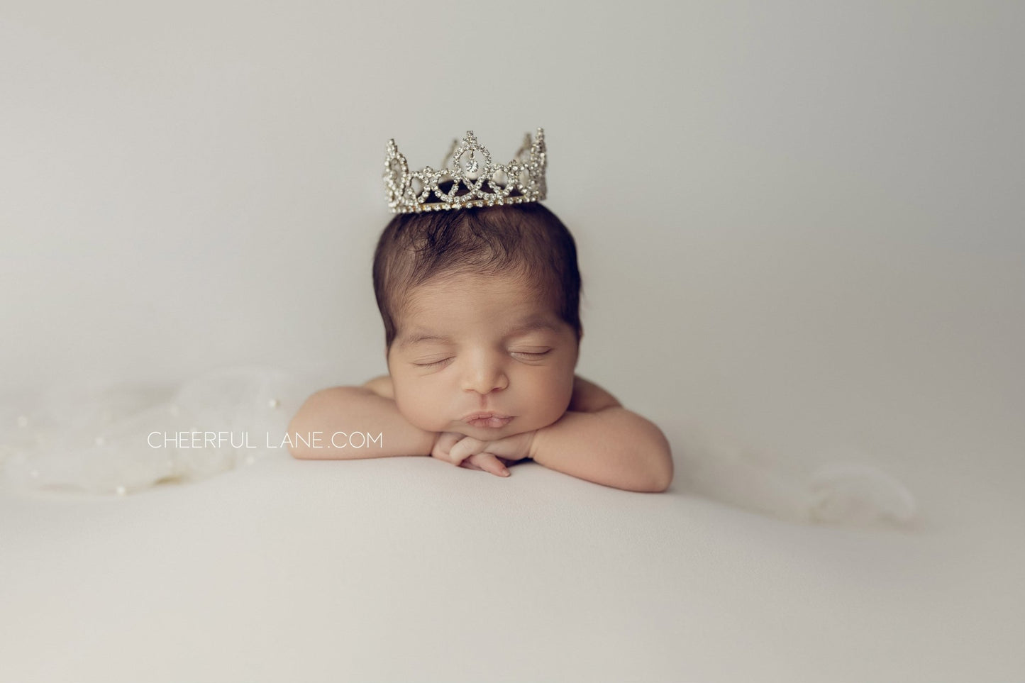Load image into Gallery viewer, baby girl crown, crown cake topper - Corinne - Cheerful Lane
