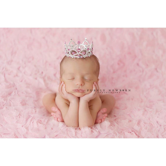 Baby Girl Crown - Pink Accent Abigail - Cheerful Lane