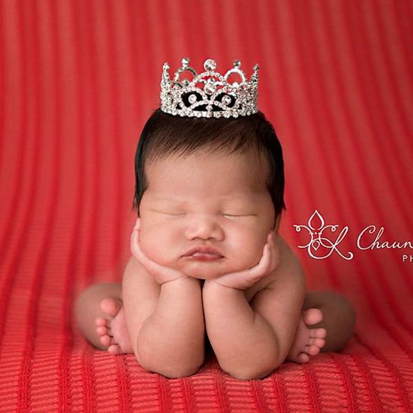 Baby Girl Crown - Pink Accent Abigail - Cheerful Lane