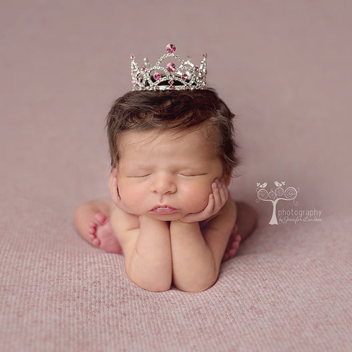 Baby Girl Crown - Pink Accent Abigail - Cheerful Lane