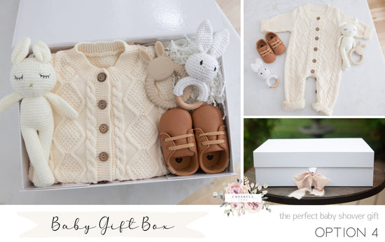 Baby Girl Gift Box Set - includes personalized gift tag - Cheerful Lane