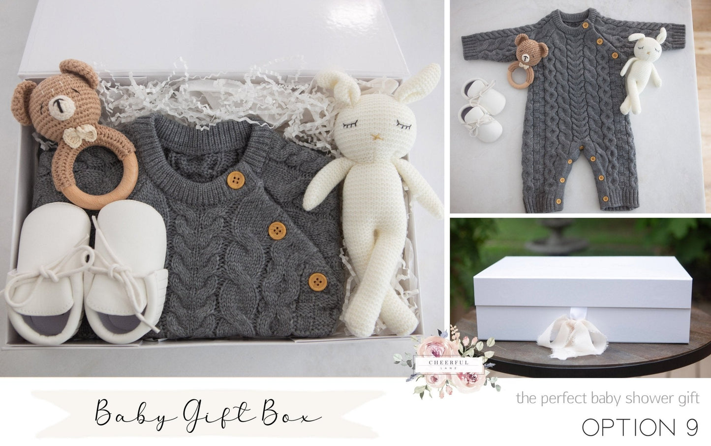 Baby Girl Gift Box Set - includes personalized gift tag - Cheerful Lane
