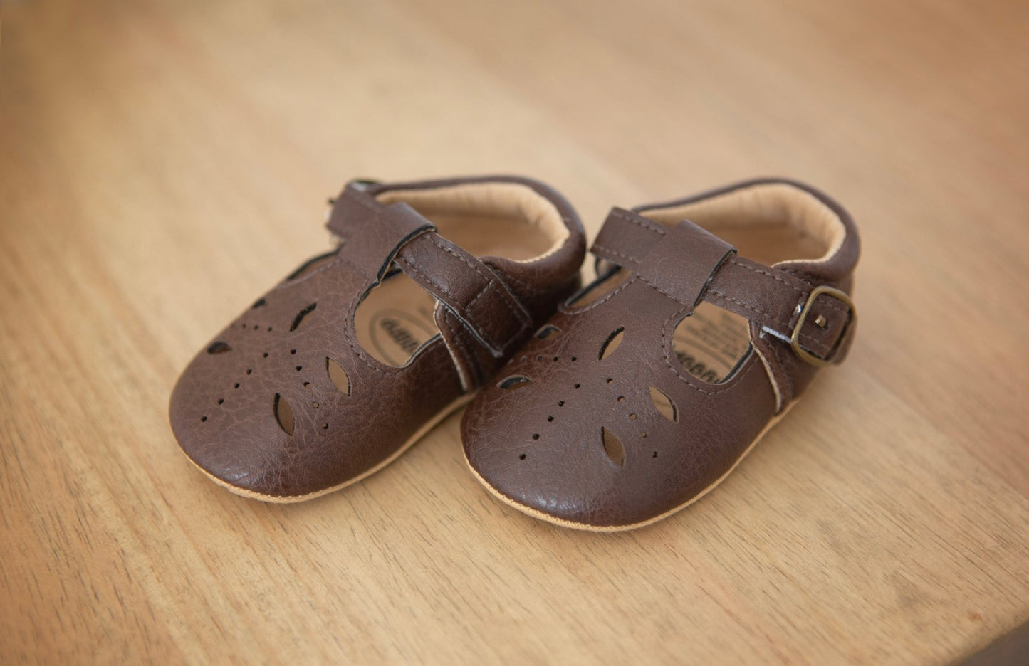 Baby Girl Shoes - Dark Brown or Beige - Cheerful Lane