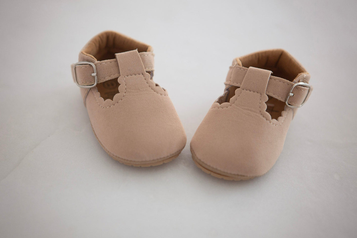 Baby Girl Shoes - Faux Suede Crib Shoes - Cheerful Lane