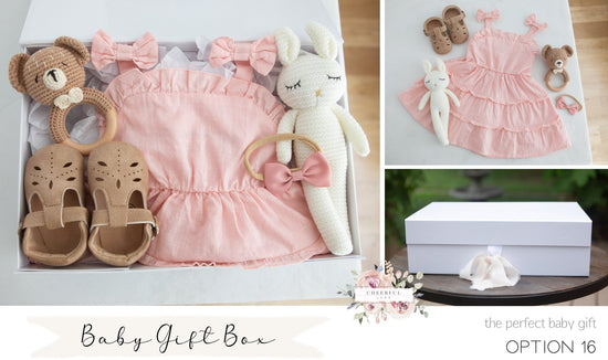 Baby Present with personalized gift tag - Cheerful Lane