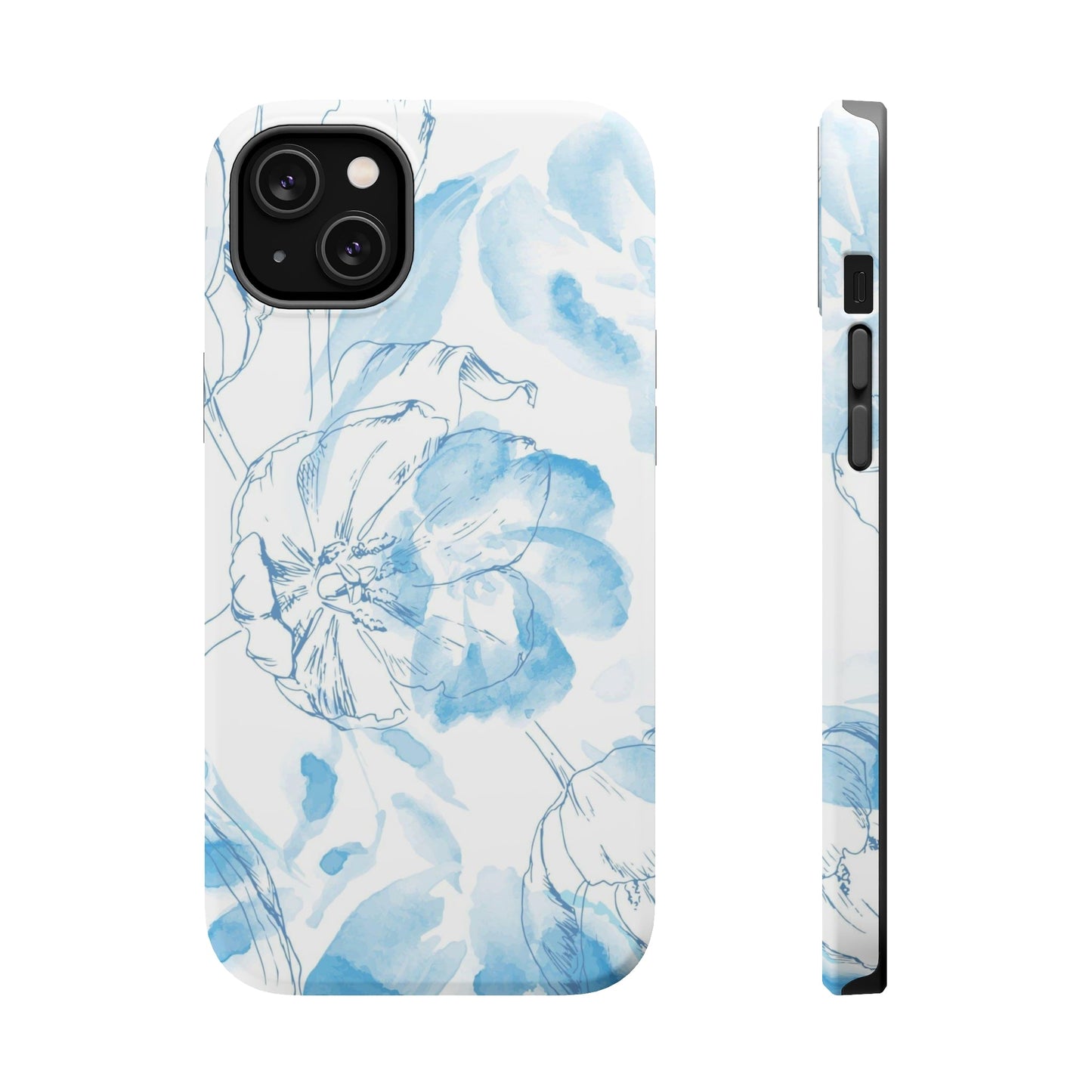 Blue Floral MagSafe iPhone Case - Cheerful Lane
