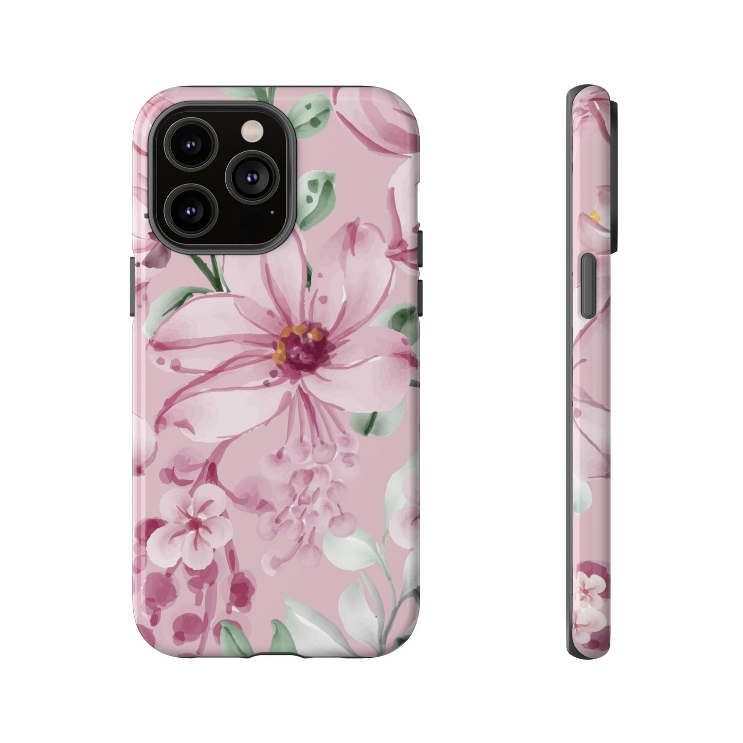 Blush Pink Floral Phone case fits iPhone Samsung Galaxy Google Pixel - Cheerful Lane