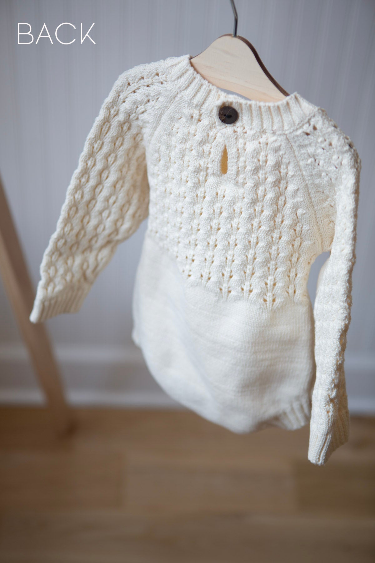 Cream Knit Romper for Baby Girl - Cheerful Lane