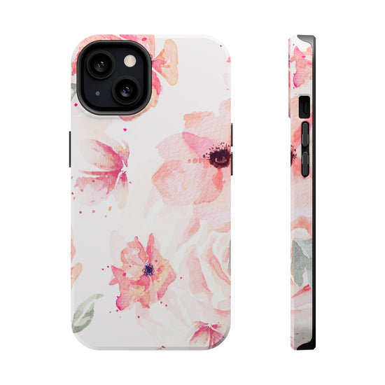 MagSafe iPhone Case - Blush Pink Floral - Cheerful Lane