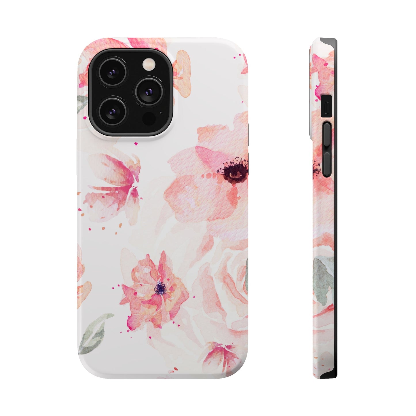 Load image into Gallery viewer, MagSafe iPhone Case - Blush Pink Floral - Cheerful Lane
