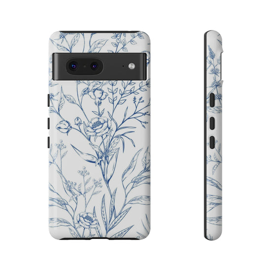 MagSafe iPhone Case Floral iPhone Case - Blue floral - Cheerful Lane