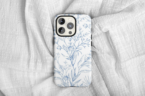 MagSafe iPhone Case Floral iPhone Case - Blue floral - Cheerful Lane