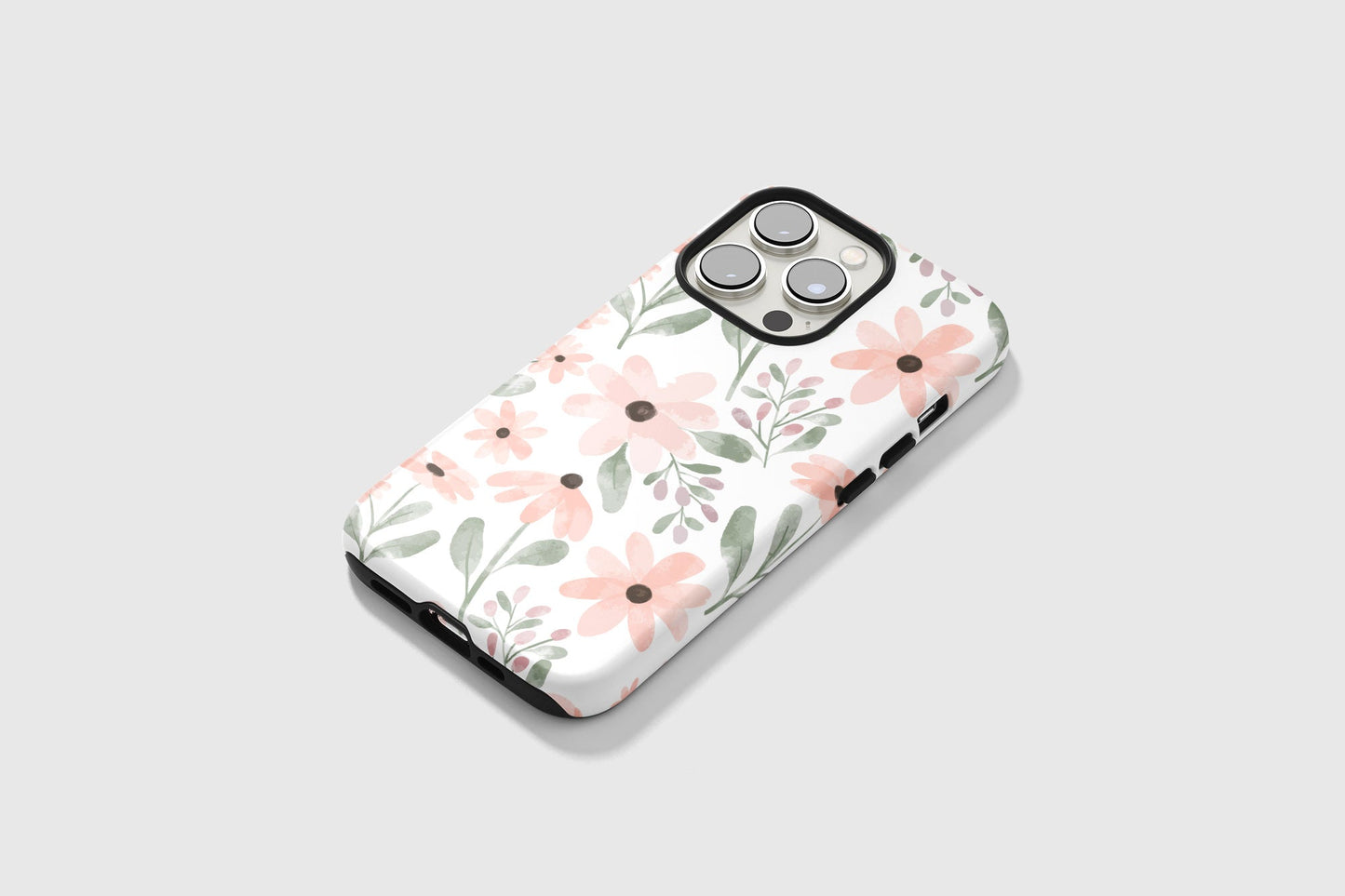 MagSafe iPhone Case for Girls - Peach Floral - Cheerful Lane