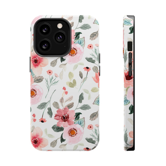 Load image into Gallery viewer, MagSafe iPhone Case - Vintage Floral - Cheerful Lane
