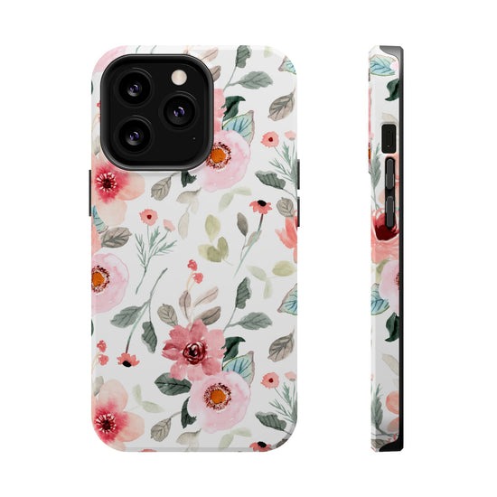 Load image into Gallery viewer, MagSafe iPhone Case - Vintage Floral - Cheerful Lane
