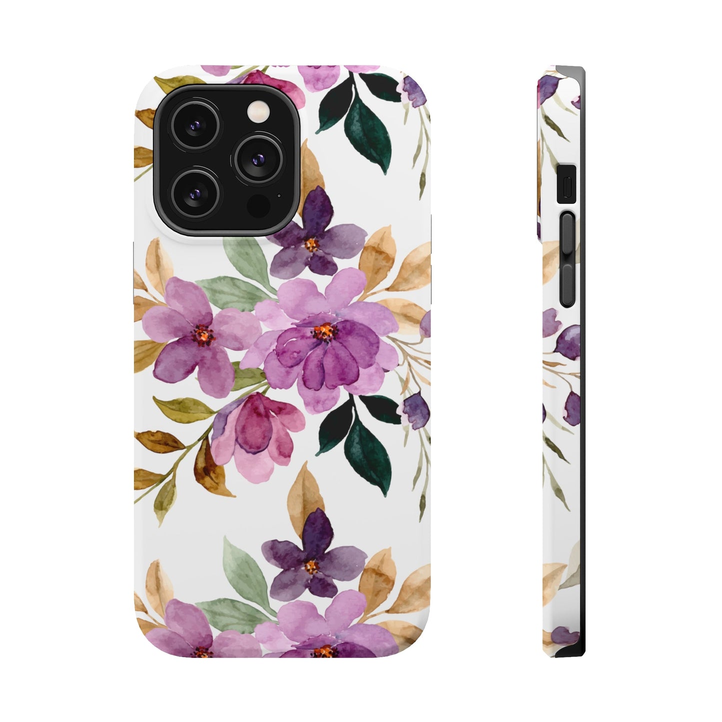 MagSafe Phone Case - Purple Floral - Cheerful Lane