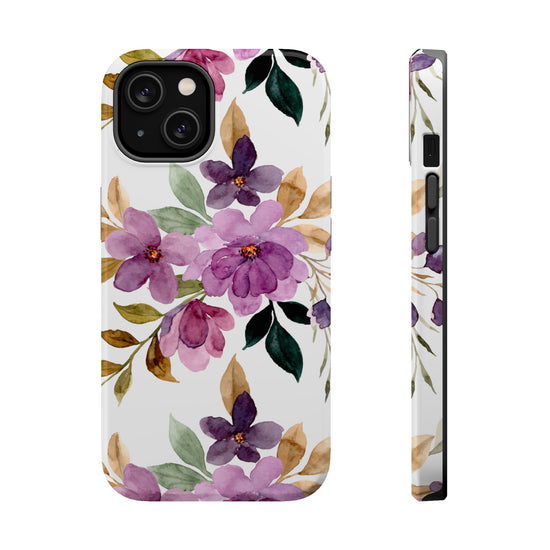 MagSafe Phone Case - Purple Floral - Cheerful Lane