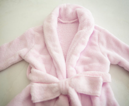 Newborn Photo Prop Robe and Towel Set - White or Pink - Cheerful Lane