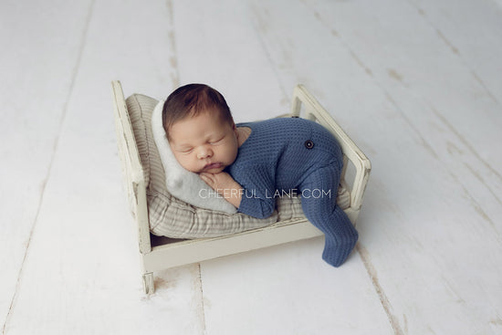 Newborn Photography Prop - Newborn Sleeper and Hat Set - Cheerful Lane