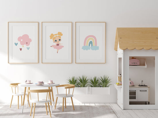 Load image into Gallery viewer, Nursery Prints Set - Choose your ballerina - Cheerful Lane

