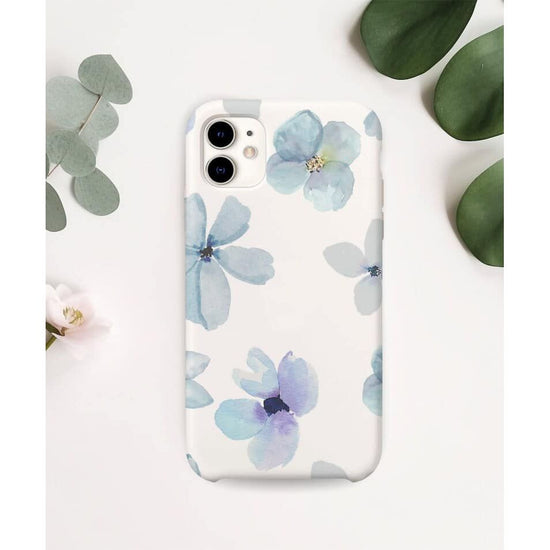 Load image into Gallery viewer, Phone case fits iPhone Samsung Galaxy Google Pixel - Boho Blue Floral - Cheerful Lane
